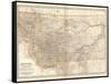 Plate 107. Map of Montana. United States-Encyclopaedia Britannica-Framed Stretched Canvas