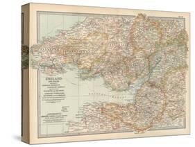 Plate 11. Map of England and Wales-Encyclopaedia Britannica-Stretched Canvas