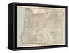 Plate 112. Map of Oregon. United States-Encyclopaedia Britannica-Framed Stretched Canvas