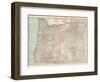 Plate 112. Map of Oregon. United States-Encyclopaedia Britannica-Framed Art Print