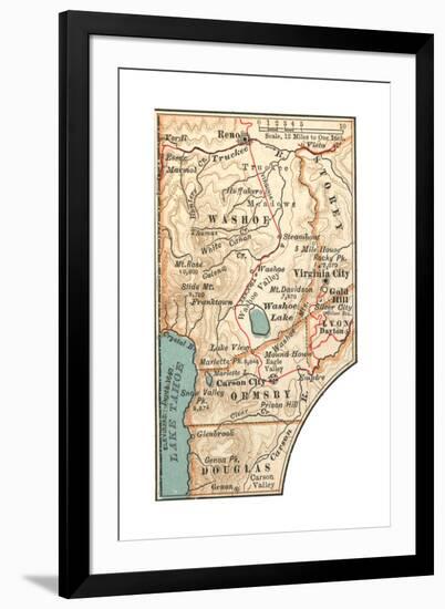 Plate 113. Inset Map of Carson City-Encyclopaedia Britannica-Framed Giclee Print