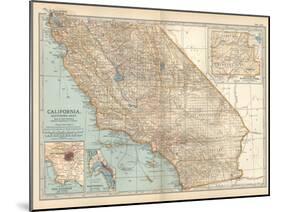 Plate 115. Map of California-Encyclopaedia Britannica-Mounted Art Print
