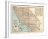 Plate 115. Map of California-Encyclopaedia Britannica-Framed Art Print