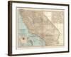 Plate 115. Map of California-Encyclopaedia Britannica-Framed Art Print