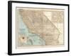 Plate 115. Map of California-Encyclopaedia Britannica-Framed Art Print