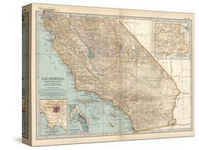 Plate 115. Map of California-Encyclopaedia Britannica-Stretched Canvas