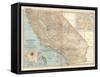 Plate 115. Map of California-Encyclopaedia Britannica-Framed Stretched Canvas