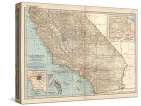 Plate 115. Map of California-Encyclopaedia Britannica-Stretched Canvas