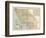 Plate 115. Map of California-Encyclopaedia Britannica-Framed Art Print