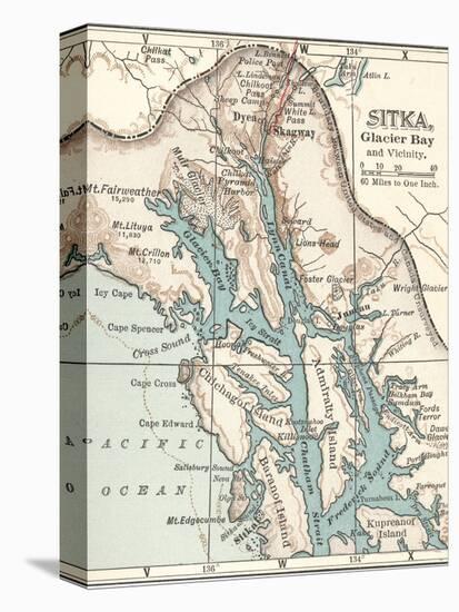 Plate 116. Inset Map of Sitka-Encyclopaedia Britannica-Stretched Canvas