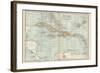 Plate 117. Map of the West Indies. Inset Map of the Berudas-Encyclopaedia Britannica-Framed Art Print
