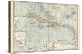 Plate 117. Map of the West Indies. Inset Map of the Berudas-Encyclopaedia Britannica-Stretched Canvas