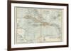 Plate 117. Map of the West Indies. Inset Map of the Berudas-Encyclopaedia Britannica-Framed Art Print