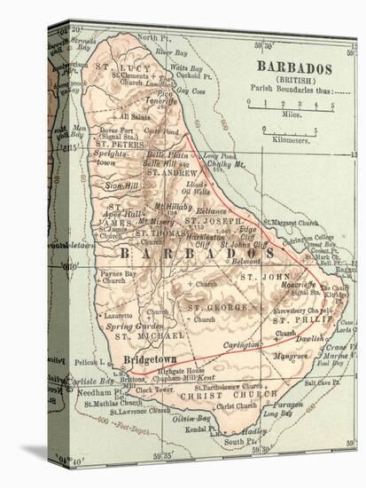 Plate 118. Inset Map of Barbados (British)-Encyclopaedia Britannica-Stretched Canvas