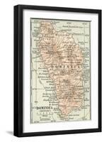 Plate 118. Inset Map of Dominica (British)-Encyclopaedia Britannica-Framed Art Print
