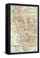 Plate 118. Inset Map of Dominica (British)-Encyclopaedia Britannica-Framed Stretched Canvas