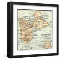 Plate 118. Inset Map of Guadeloupe (French)-Encyclopaedia Britannica-Framed Art Print