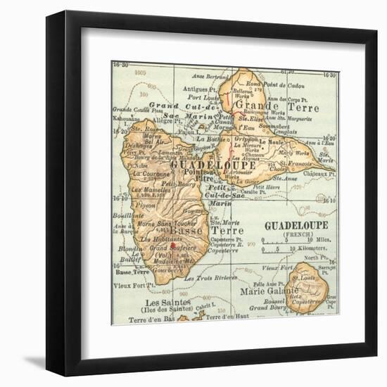 Plate 118. Inset Map of Guadeloupe (French)-Encyclopaedia Britannica-Framed Art Print