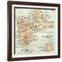 Plate 118. Inset Map of Guadeloupe (French)-Encyclopaedia Britannica-Framed Art Print