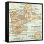 Plate 118. Inset Map of Guadeloupe (French)-Encyclopaedia Britannica-Framed Stretched Canvas