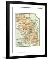 Plate 118. Inset Map of Martinique (French)-Encyclopaedia Britannica-Framed Giclee Print