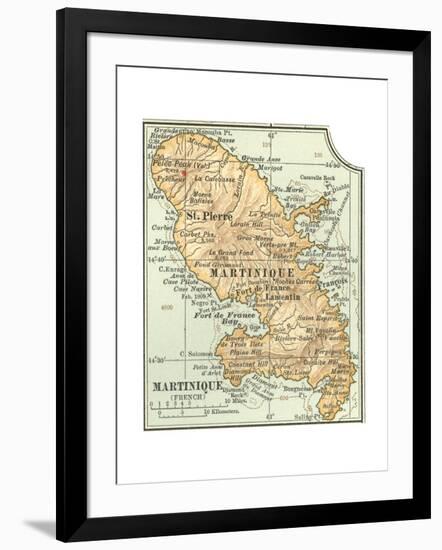 Plate 118. Inset Map of Martinique (French)-Encyclopaedia Britannica-Framed Giclee Print