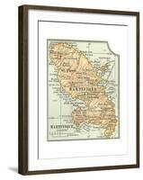 Plate 118. Inset Map of Martinique (French)-Encyclopaedia Britannica-Framed Giclee Print