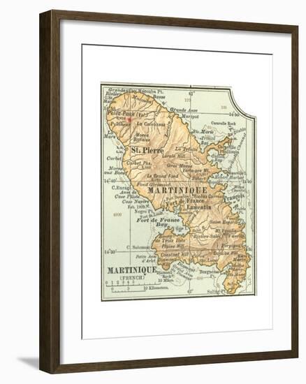 Plate 118. Inset Map of Martinique (French)-Encyclopaedia Britannica-Framed Giclee Print