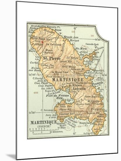 Plate 118. Inset Map of Martinique (French)-Encyclopaedia Britannica-Mounted Giclee Print