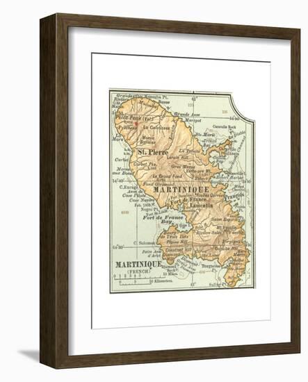 Plate 118. Inset Map of Martinique (French)-Encyclopaedia Britannica-Framed Giclee Print