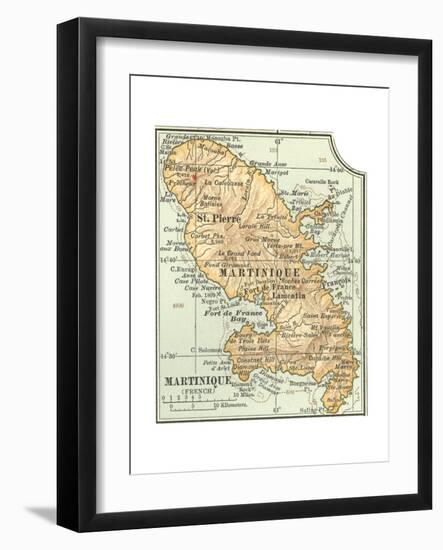 Plate 118. Inset Map of Martinique (French)-Encyclopaedia Britannica-Framed Giclee Print