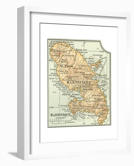 Plate 118. Inset Map of Martinique (French)-Encyclopaedia Britannica-Framed Giclee Print