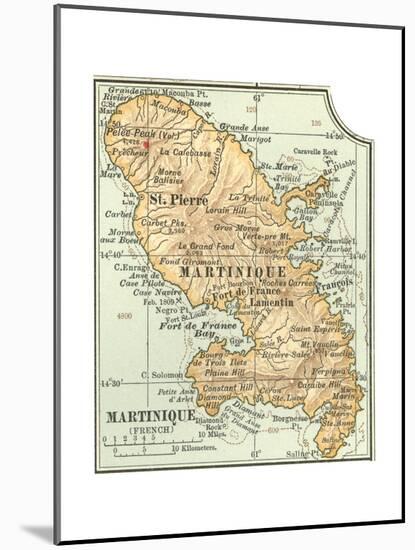 Plate 118. Inset Map of Martinique (French)-Encyclopaedia Britannica-Mounted Giclee Print