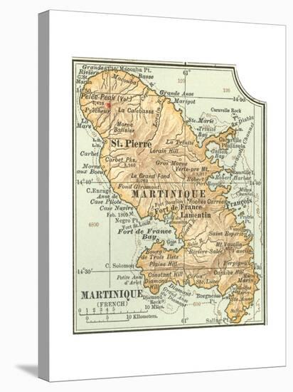 Plate 118. Inset Map of Martinique (French)-Encyclopaedia Britannica-Stretched Canvas