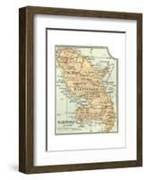 Plate 118. Inset Map of Martinique (French)-Encyclopaedia Britannica-Framed Giclee Print