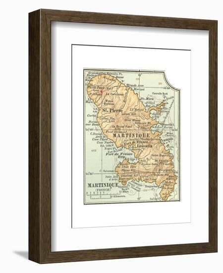 Plate 118. Inset Map of Martinique (French)-Encyclopaedia Britannica-Framed Giclee Print