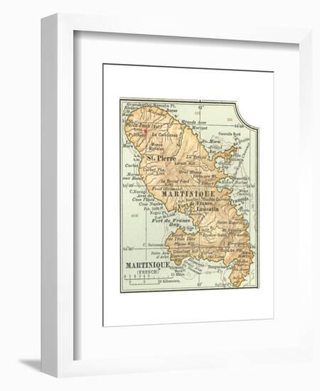 Plate 118. Inset Map of Martinique (French)-Encyclopaedia Britannica-Framed Giclee Print