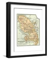 Plate 118. Inset Map of Martinique (French)-Encyclopaedia Britannica-Framed Premium Giclee Print