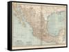Plate 119. Map of Mexico, 1902. Atlas, Maps-Encyclopaedia Britannica-Framed Stretched Canvas
