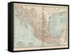 Plate 119. Map of Mexico, 1902. Atlas, Maps-Encyclopaedia Britannica-Framed Stretched Canvas
