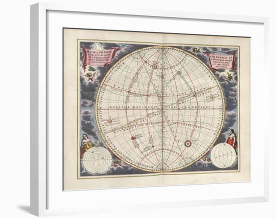 Plate 12 from Harmonia Macrocosmica by Andreas Cellarius-null-Framed Giclee Print