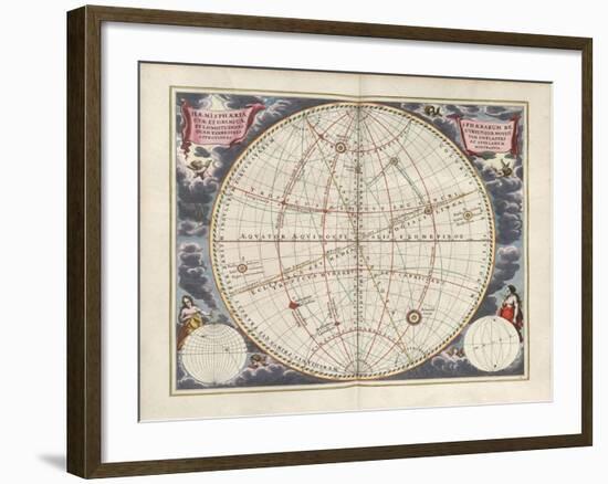 Plate 12 from Harmonia Macrocosmica by Andreas Cellarius-null-Framed Giclee Print