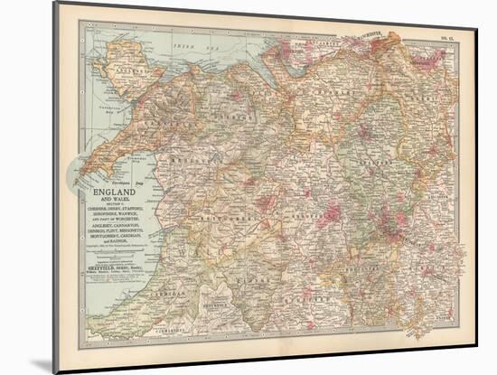Plate 12. Map of England and Wales-Encyclopaedia Britannica-Mounted Art Print