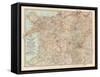 Plate 12. Map of England and Wales-Encyclopaedia Britannica-Framed Stretched Canvas