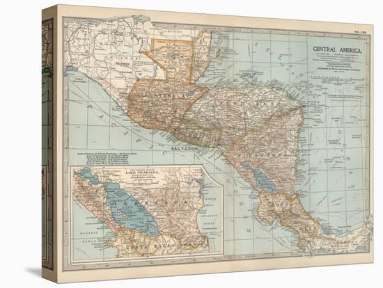 Plate 120. Map of Central America. Guatemala-Encyclopaedia Britannica-Stretched Canvas