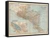 Plate 120. Map of Central America. Guatemala-Encyclopaedia Britannica-Framed Stretched Canvas