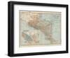 Plate 120. Map of Central America. Guatemala-Encyclopaedia Britannica-Framed Art Print