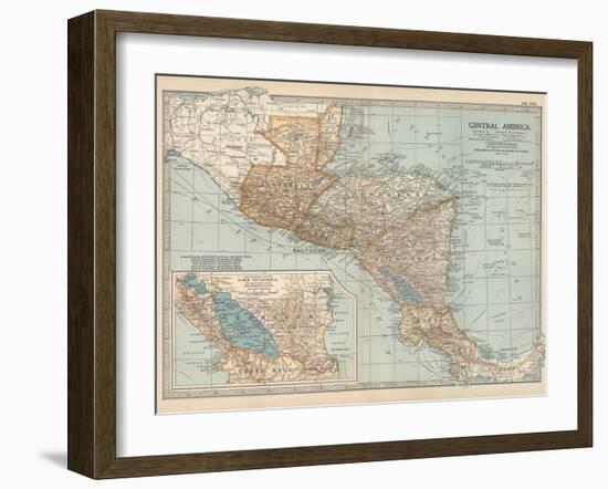 Plate 120. Map of Central America. Guatemala-Encyclopaedia Britannica-Framed Art Print