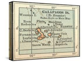 Plate 121. Inset Map of Galapagos Islands-Encyclopaedia Britannica-Stretched Canvas