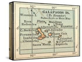 Plate 121. Inset Map of Galapagos Islands-Encyclopaedia Britannica-Stretched Canvas